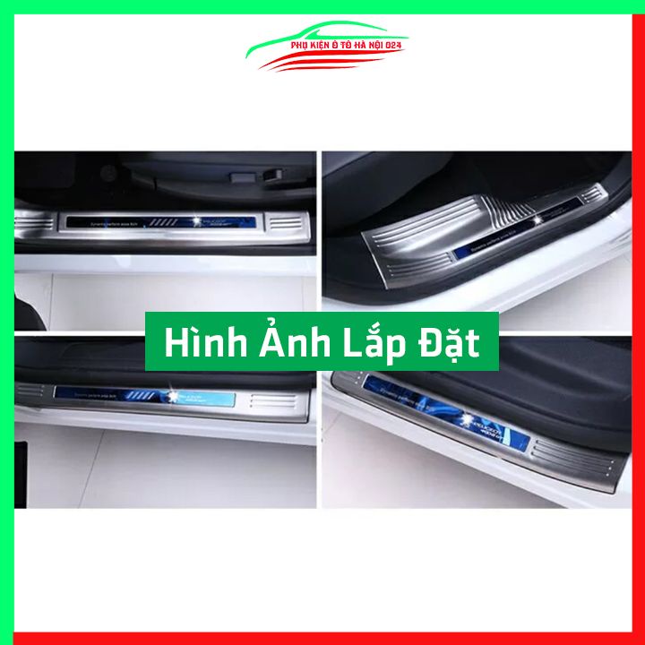 Bộ nẹp bước chân inox ô tô Peugeot 3008 - 5008 chống trầy làm đẹp ô tô