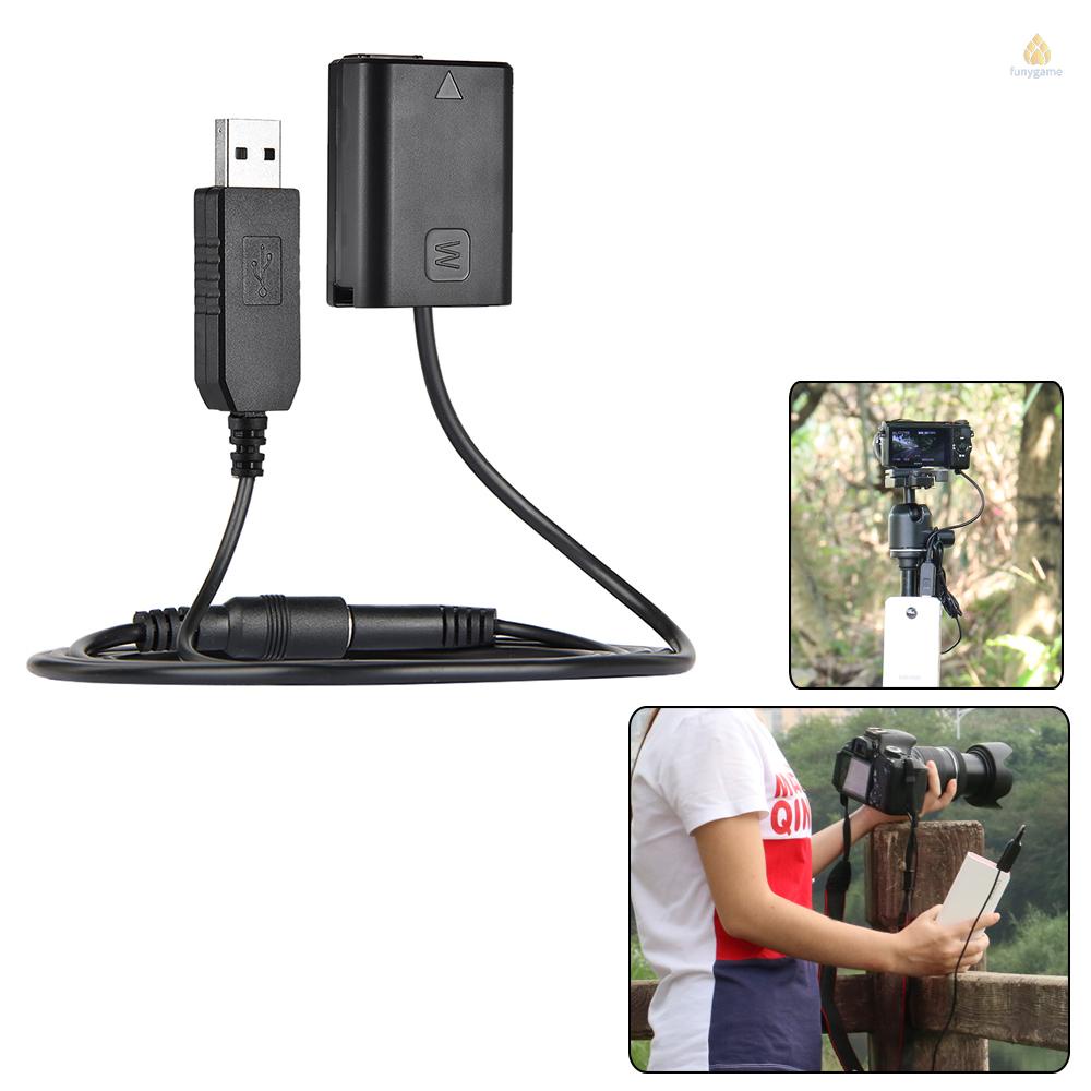 Pin Andoer NP-FW50 + Pin Sạc Dự Phòng DC (5V 2A) USB Thay Thế Cho AC-PW20 / NEX-3 / 5 / 6 / 7 Series A33 A37 A35 A55 a7 a7R a7II A6000 A6300