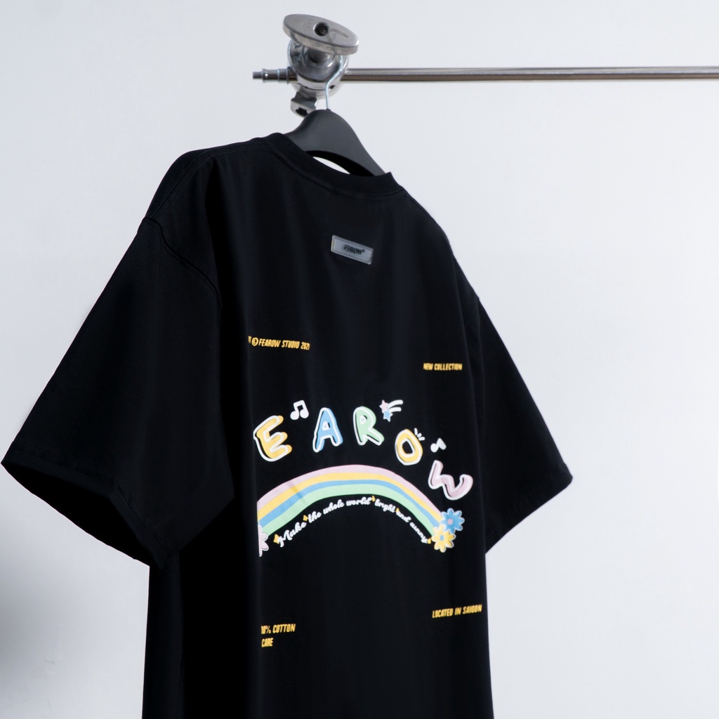 Áo thun nam nữ local brand unisex Fearow Sweet Rainbow Tee /Màu Đen FW116