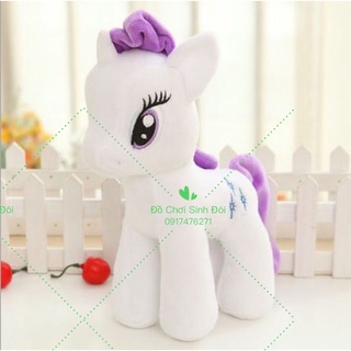 thú bông ngựa pony 28cm - trắng