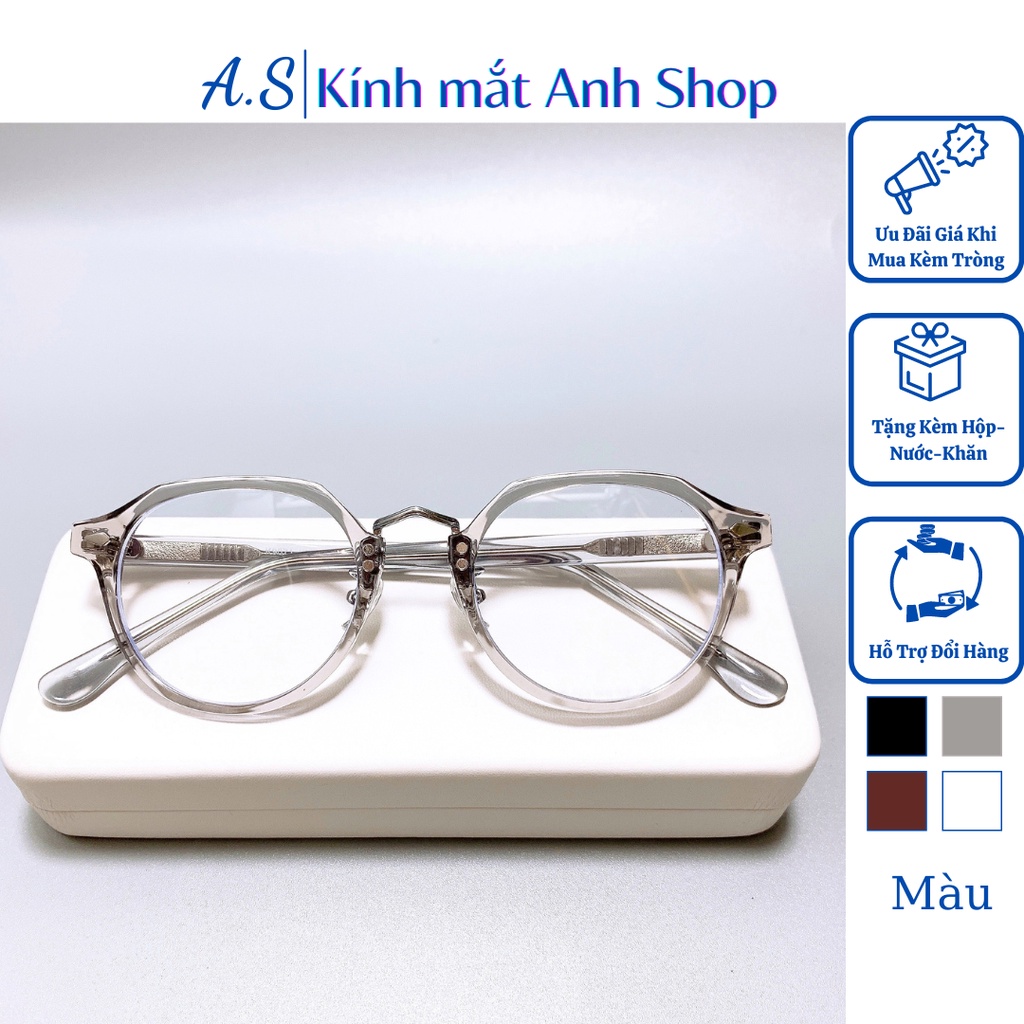 Kính tròn bé cao cấp thời trang nam nữ chất liệu nhựa dày dặn K9071