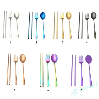 4pcs Portable Stainless Steel Tableware Set