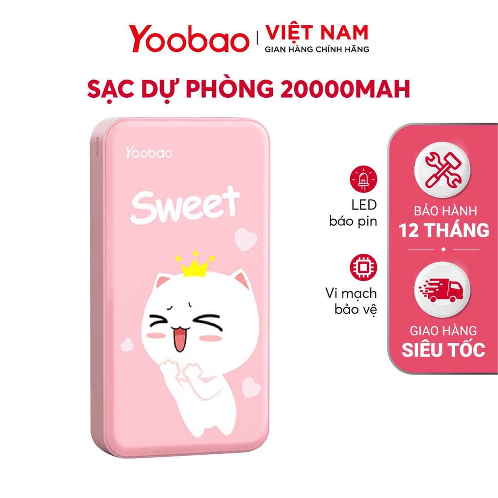 Sạc dự phòng Yoobao S8 PLUS 20000mAh - TẶNG TÚI ĐỰNG PIN SIÊU ĐẸP