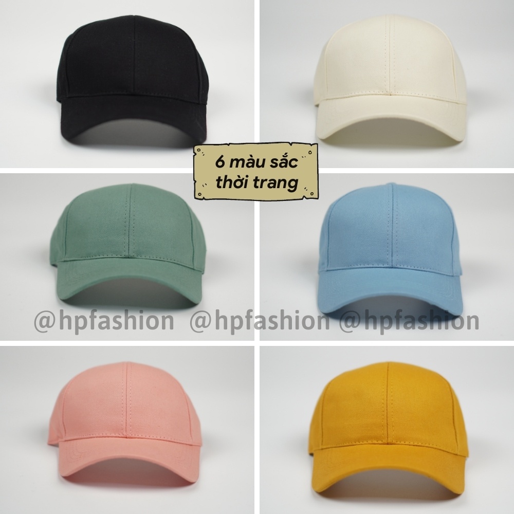 Nón kết trơn ❤️ Mũ lưỡi trai trơn chất kaki cao cấp form unisex nam nữ N19