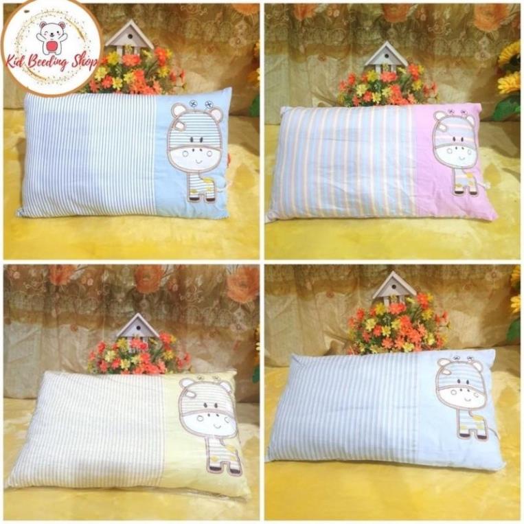 1 Gối nằm cho bé mịn màng thoáng mát thấm hút mồ hôi, gối trẻ em cotton 100% kích thước 30x50cm 2