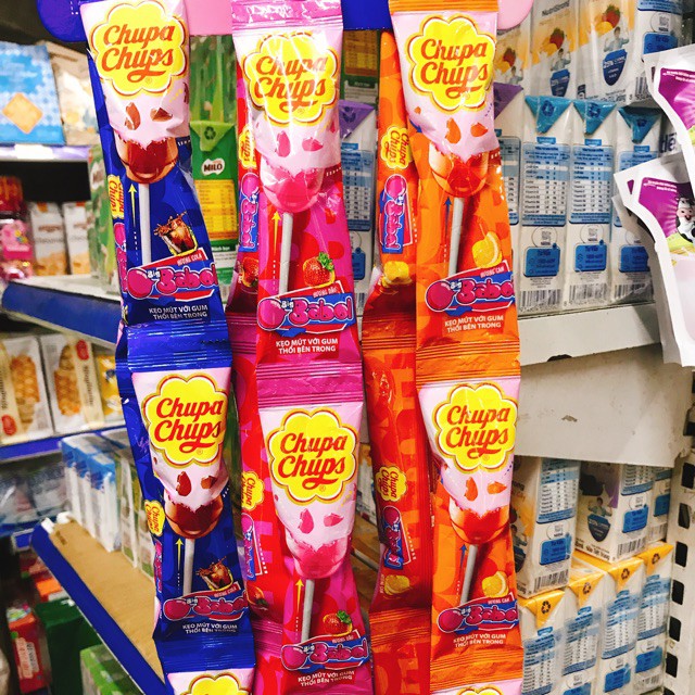 Kẹo Mút Chupa Chups nhân thổi Big Babol