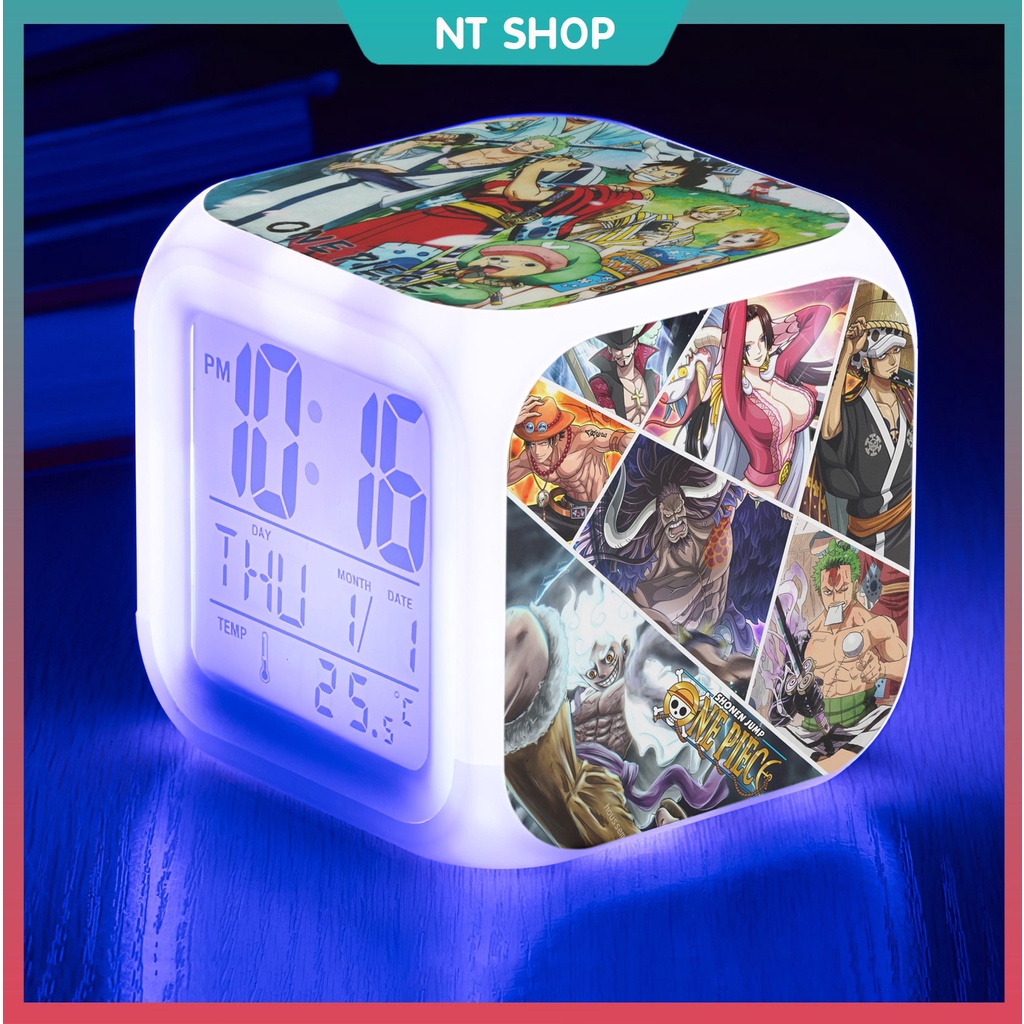 Đồng hồ LED có báo thức One Piece