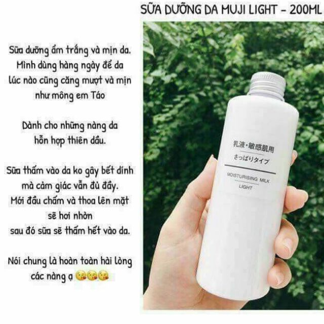 Sữa Dưỡng MUJI Moisturizing Milk Light 200ml