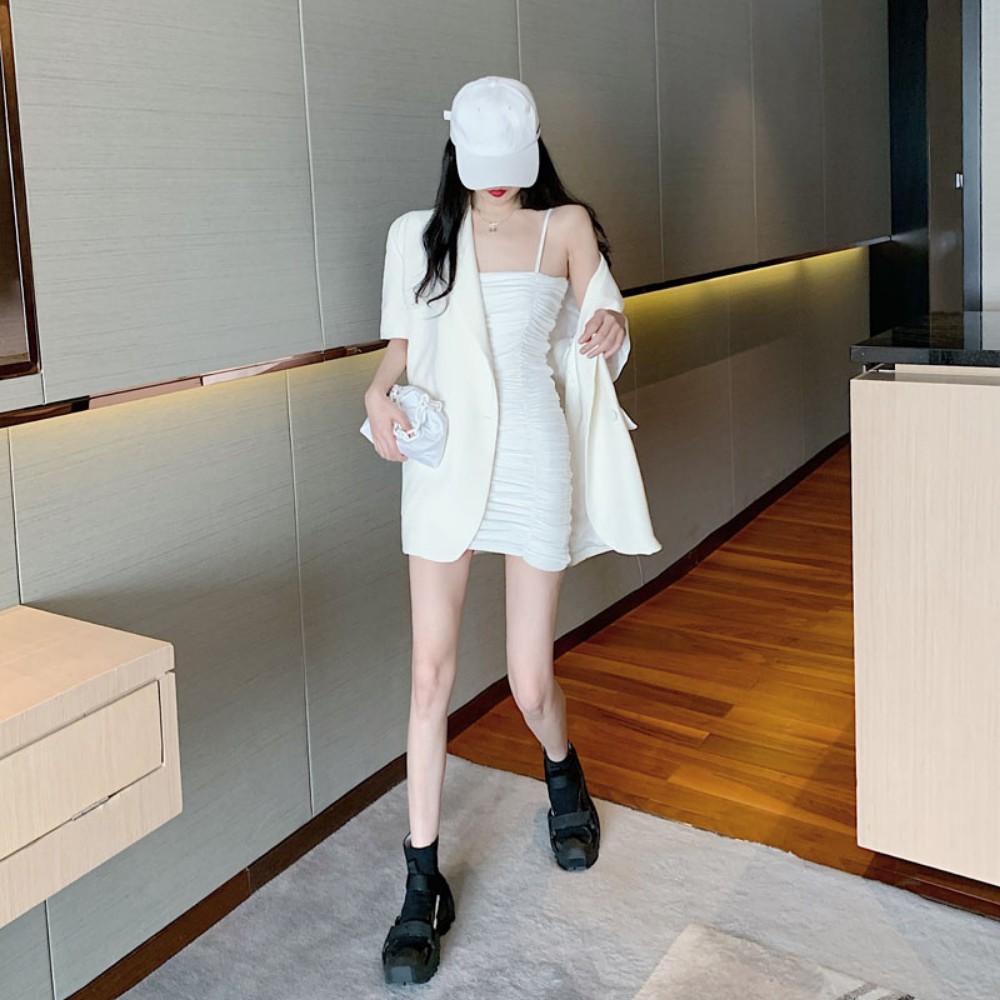 Đầm nữ , đầm không tay hai dây kiếu dáng xếp ly thiết kế quyến rũ cho nữ ATILA SHOP | BigBuy360 - bigbuy360.vn