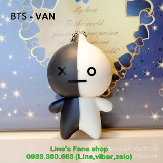 [MUA 1 TẶNG 1] Móc khóa BT21 BTS (nhựa PVC, cao 6-8 cm)