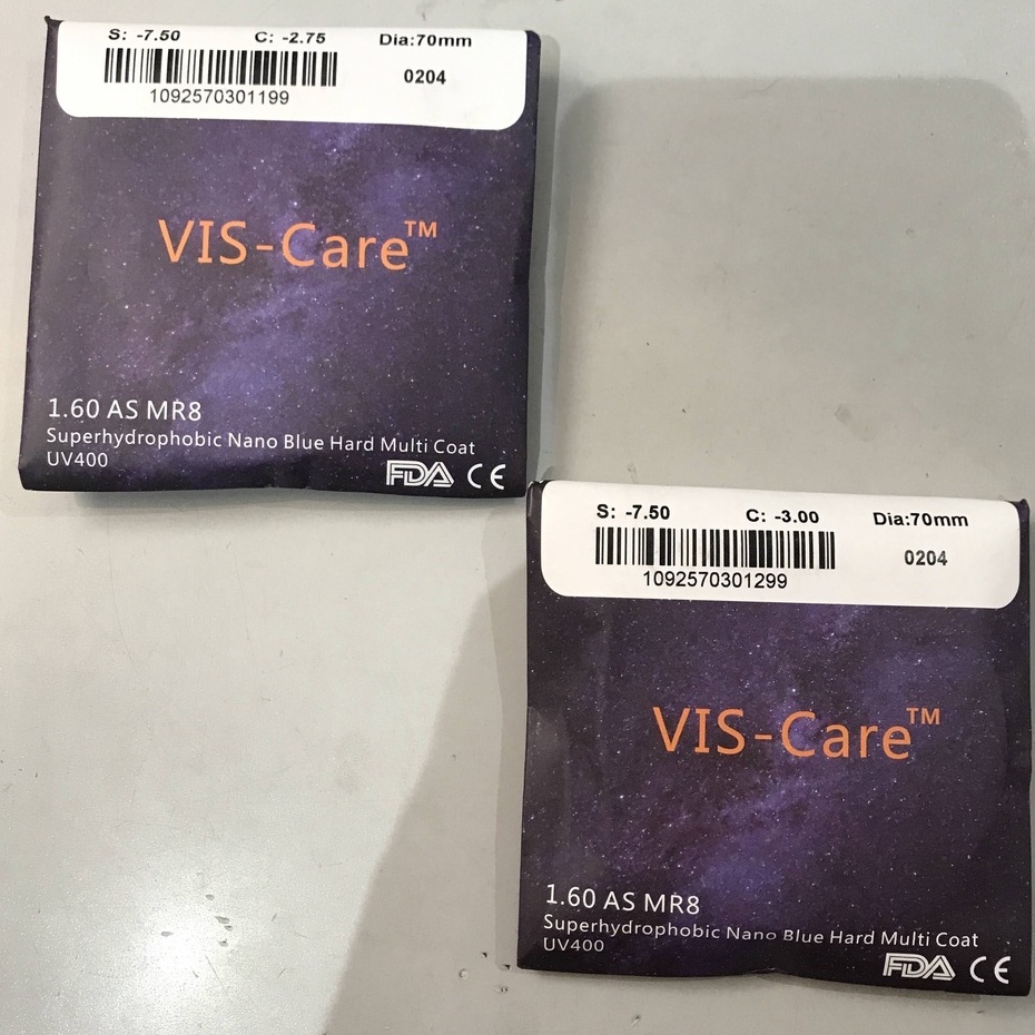 Tròng viscare chiết suất mỏng 160 chống ánh sáng xanh OURESS