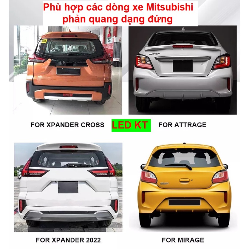 Led cản sau Mitsubishi Xpander Cross, Xpander 2022 2023, Attrage,Mirage 2021 dạng đứng 3 chế độ xi nhan chạy led gầm sau