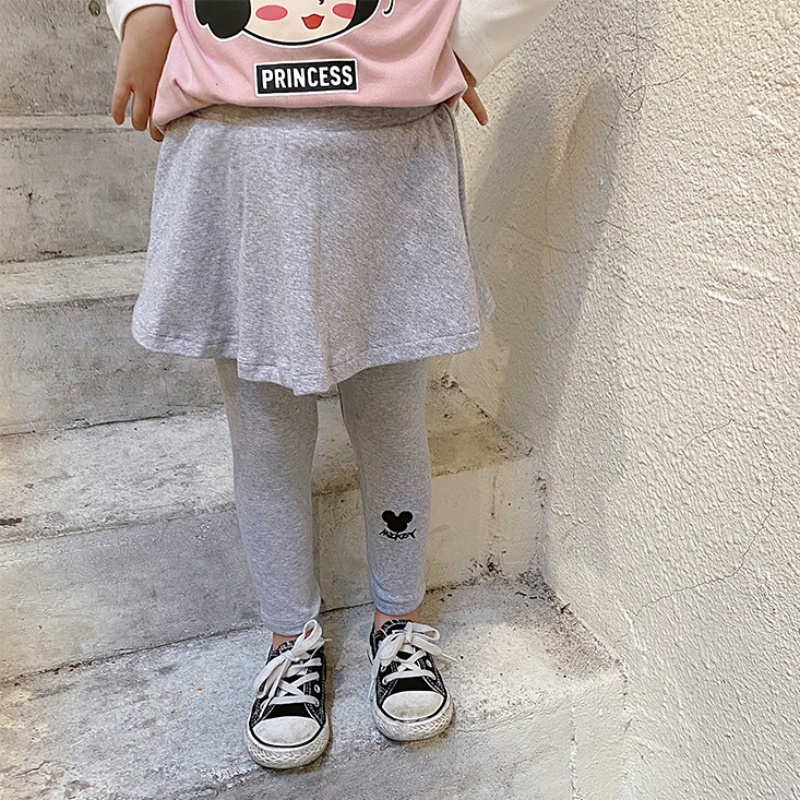 Quần Legging Giả Váy In Họa Tiết Hoạt Hình Thời Trang Mùa Thu Cho Bé Gái