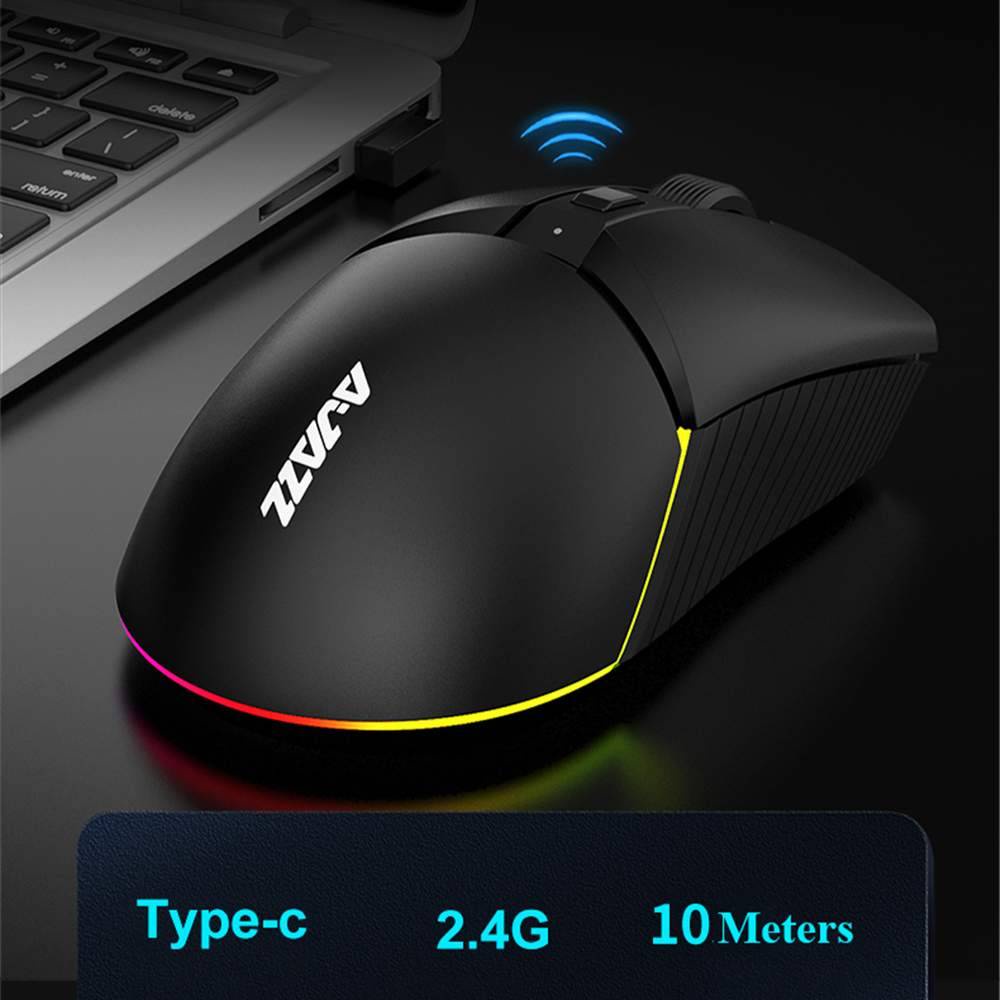 Chuột máy tính không dây i309Pro 2.4G 16000DPI PAW3338 8 nút bấm có đèn LED