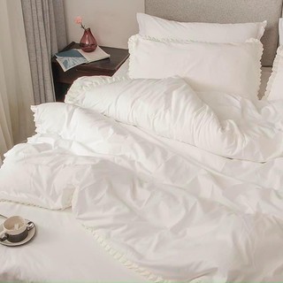 Bộ chăn ga gối cotton cao cấp tici viền bèo