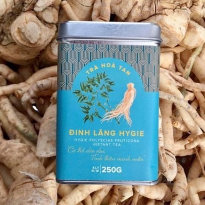 Trà Đinh Lăng Hòa Tan Hỗ Trợ Tăng Tuần Hoàn Não Trà HYGIE&amp;PANACEE Hộp  250g