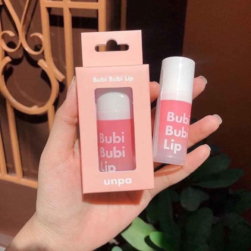 Tẩy Tế Bào Chết Môi Sủi Bọt Bubi Bubi Lip By Unpa 12ml, Dưỡng Hồng Căng Mọng Môi