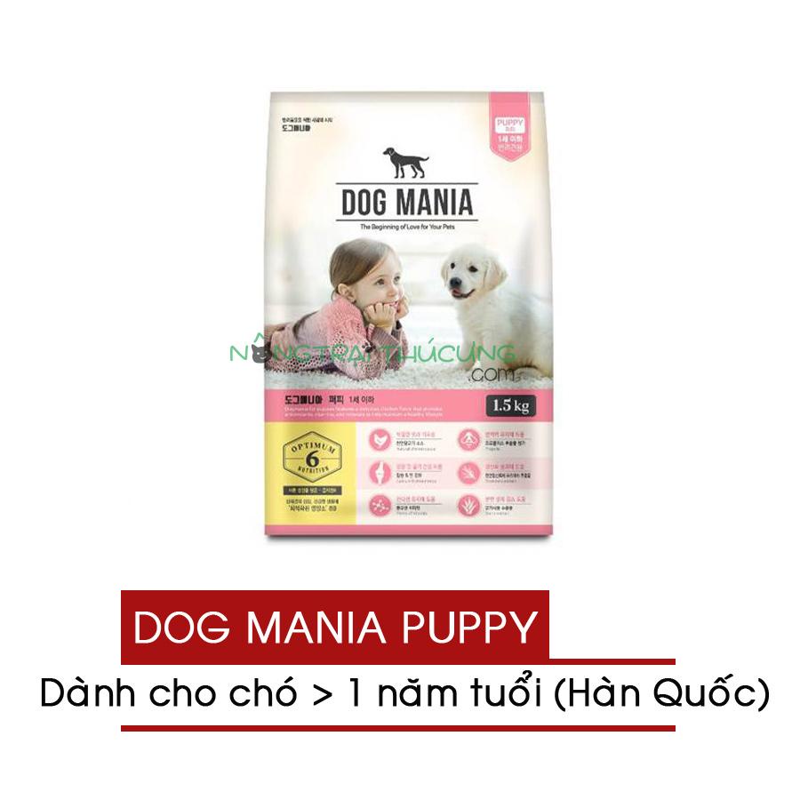 Thức ăn hạt cho Chó DOG MANIA PUPPY Gói 1.5kg Bổ sung dinh dưỡng hoàn chỉnh cho chó con