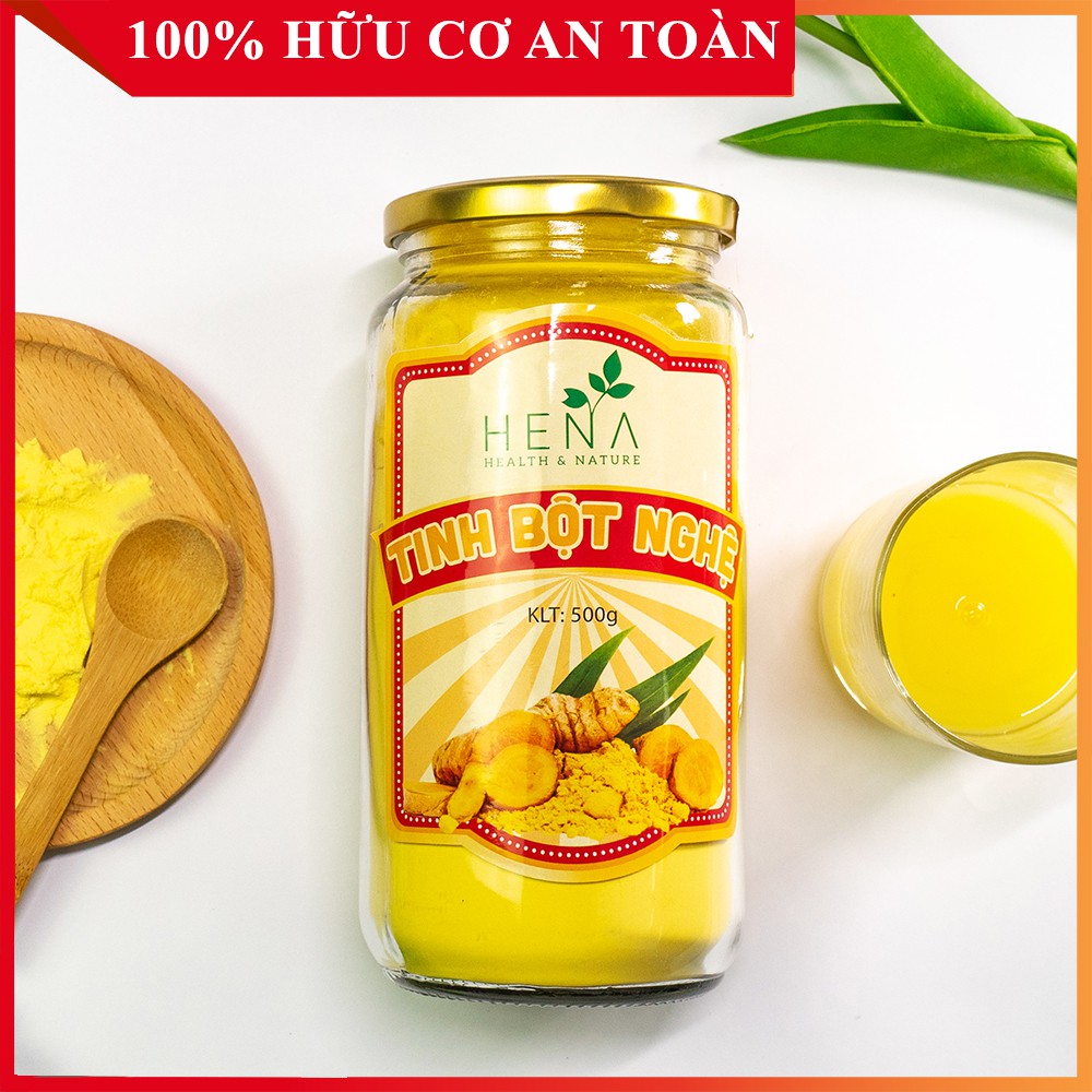 Tinh Bột Nghệ Hena Cao Cấp 500G , Nghệ Viên mật ong, Viên tinh bột nghệ, Mầm đậu nành tăng vòng 1 [Xem cùng shop]