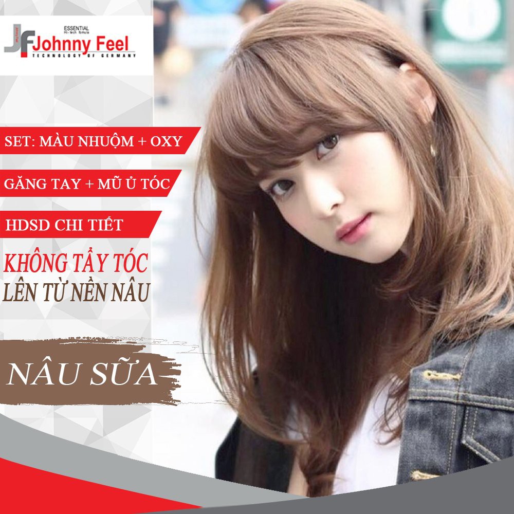 Thuốc nhuộm tóc màu NÂU SỮA - Lên Từ Nền Nâu - KHÔNG TẨY | BigBuy360 - bigbuy360.vn