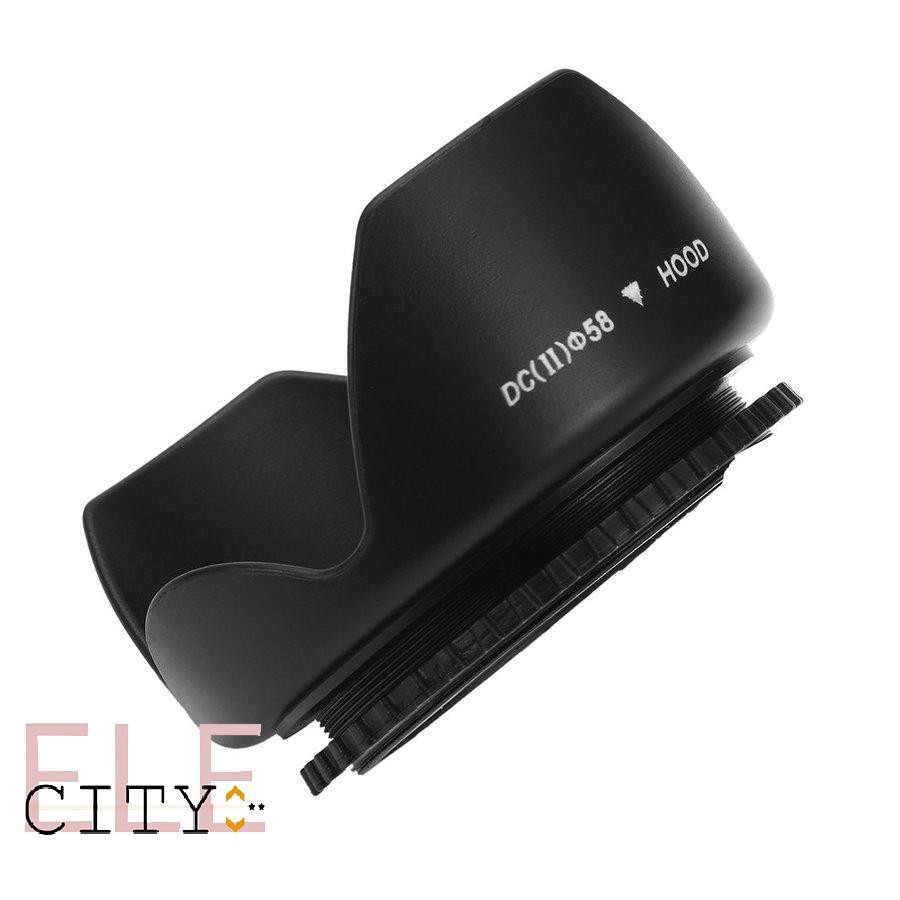 111ele} 58mm Flower Shape Lens Hood Screw Mount Petal Crown For Canon DC-SN HOOD Lens