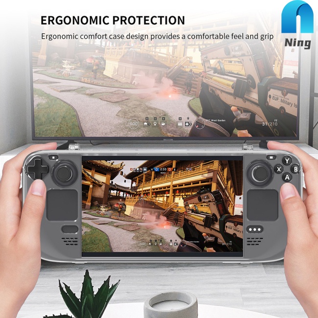 Vỏ Bảo Vệ Cứng Trong Suốt Kèm Giá Đỡ Có Thể Gập Lại Cho Máy Chơi Game Hơi Nước