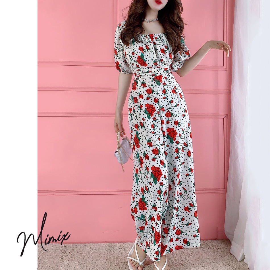 Jumpsuit hoa nhí MIMIX áo liền quần sang trọng BG5175