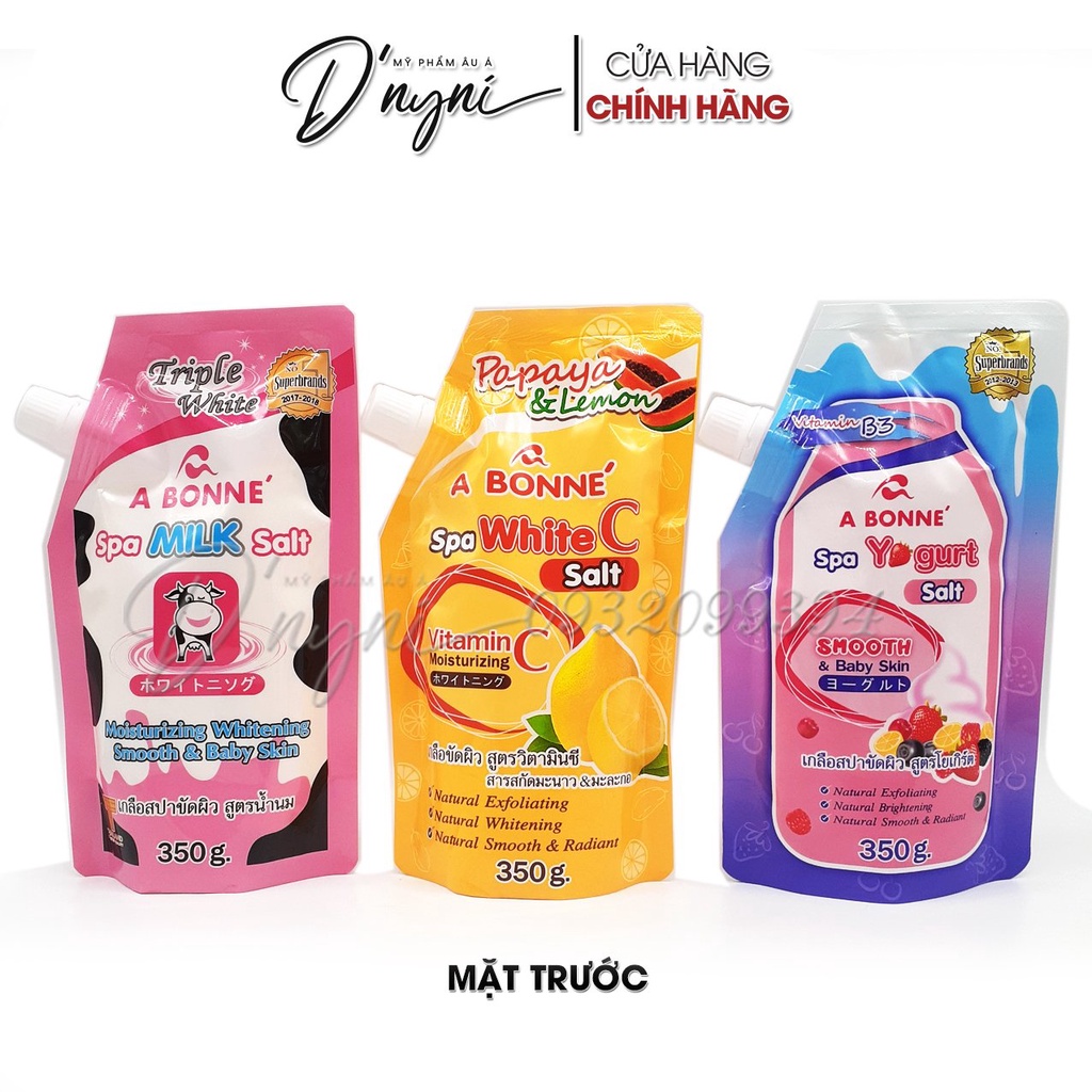 Muối tắm A Bonne Thái Lan có vòi 350g (sữa bò, yogurt trái cây, chanh)