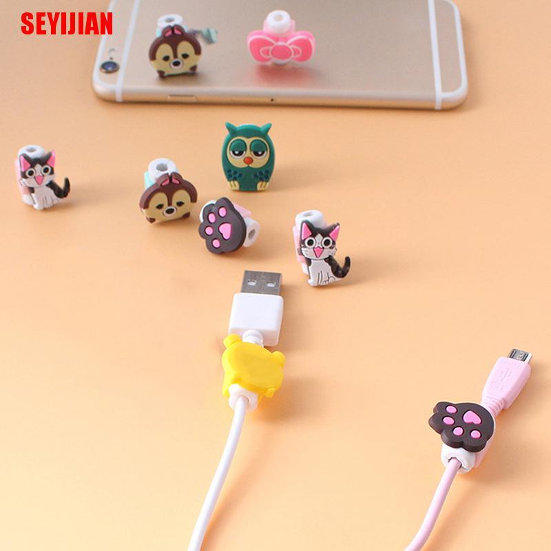 Phụ kiện bảo vệ cáp sạc truyền dữ liệu hình hoạt hình dễ thương tiện dụng