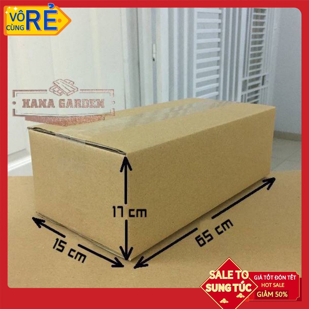 Bộ 10 Hộp Carton 3 Lớp [ĐẶC BIỆT] Kích Thước 65x15x17cm