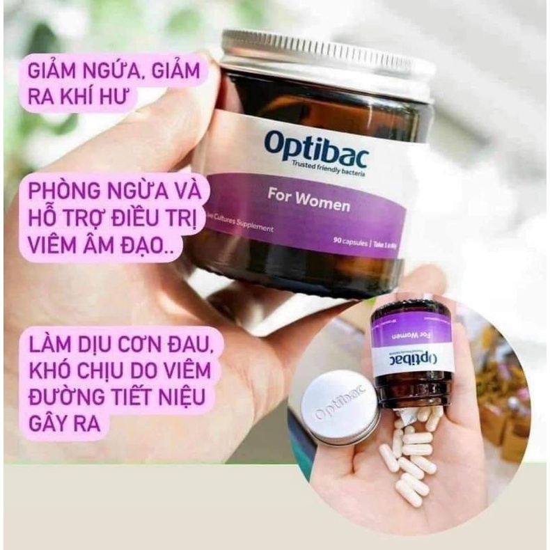 Men Vi Sinh Optibac Tím Probiotics For Women, UK 30 viên