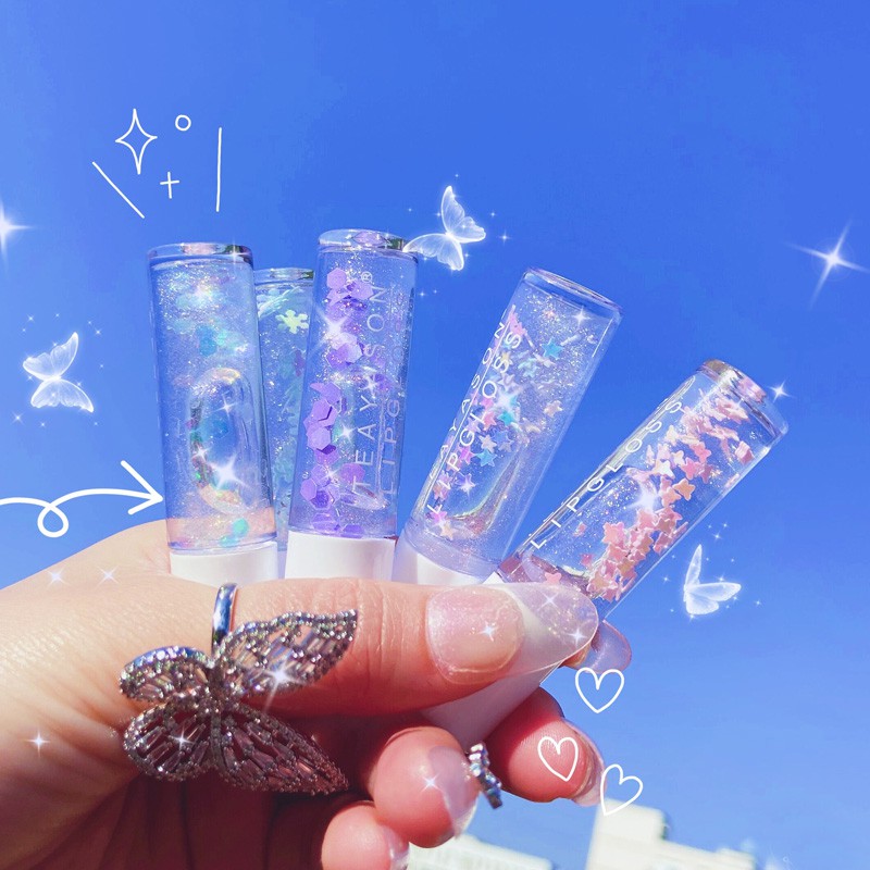 TEAYASON Cute Floral Print Liquid Lipgloss và Son dưỡng môi dạng lỏng dưỡng ẩm không màu trong suốt chất lượng cao | BigBuy360 - bigbuy360.vn