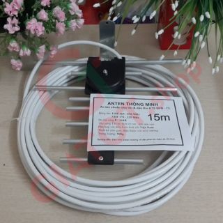 Ăng ten tivi thông minh DVT T2_Dây 15m bắt sóng tốt