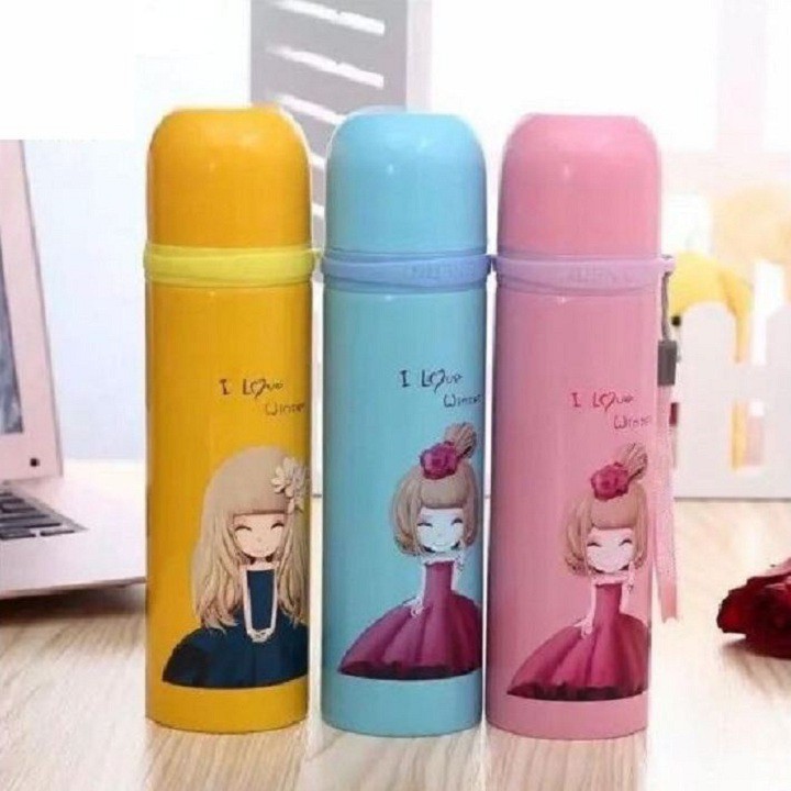 Bình Nước Giữ Nhiệt 2 Lớp Inox 500ml Tiện Dụng