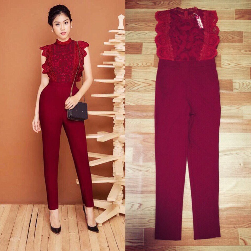 Jum dài cổ lọ phối ren xinh xắn