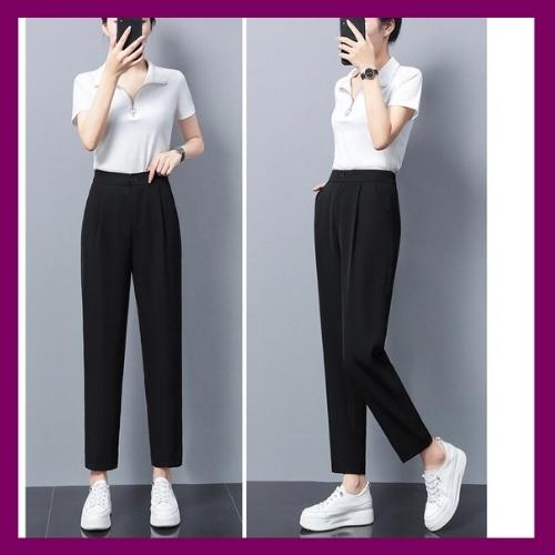 Quần Tây Nữ Lưng Cao Bigsize Chala Đi Làm Đi Học Dáng Baggy- Quần Học Sinh