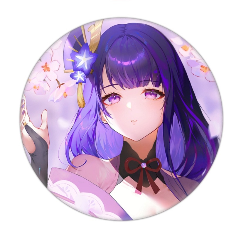 Huy hiệu Badge in hình EI RAIDEN SHOGUN BAAL game GENSHIN IMPACT cài áo túi sưu tầm anime chibi