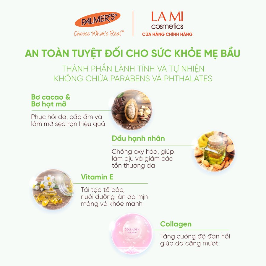 Kem giảm rạn da cho mẹ bầu chính hãng Palmer's 125g