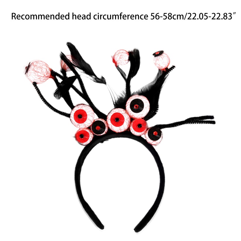 Băng Đô Cài Tóc Hình Đôi Mắt Máu Meth Dễ Phối Đồ Trang Trí Lễ Hội