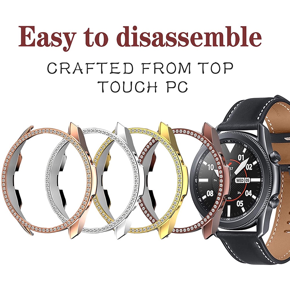 Ốp bảo vệ mặt đồng hồ đính đá lấp lánh dành cho Samsung Galaxy Watch 3 41MM 45MM