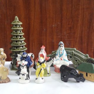 Tượng mini Bát Tràng trang trí non bộ , bể cá( sét 2)