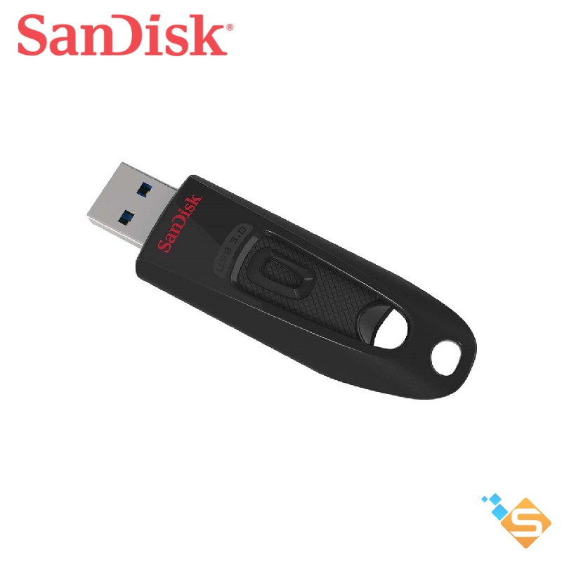 USB 3.0 SanDisk Ultra Flash Drive 128GB 64GB 32GB 16GB Upto 100MB/s (Đen) - Bảo Hành Chính Hãng 5 Năm