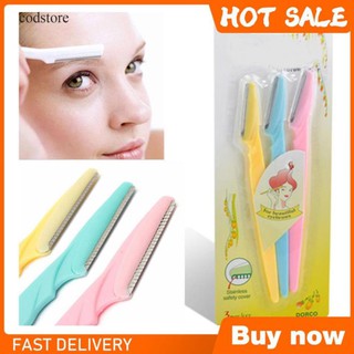 Bộ 3 dao cạo lông mày kích thước 15x1cm