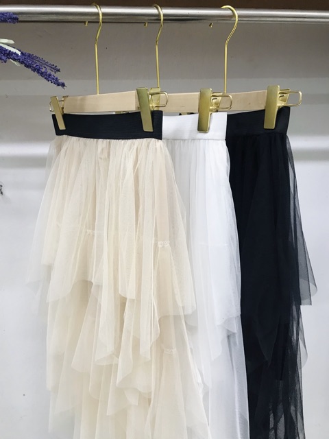 Chân váy tua rua, chân váy công chúa(ảnh thật kèm video) Mã CV01