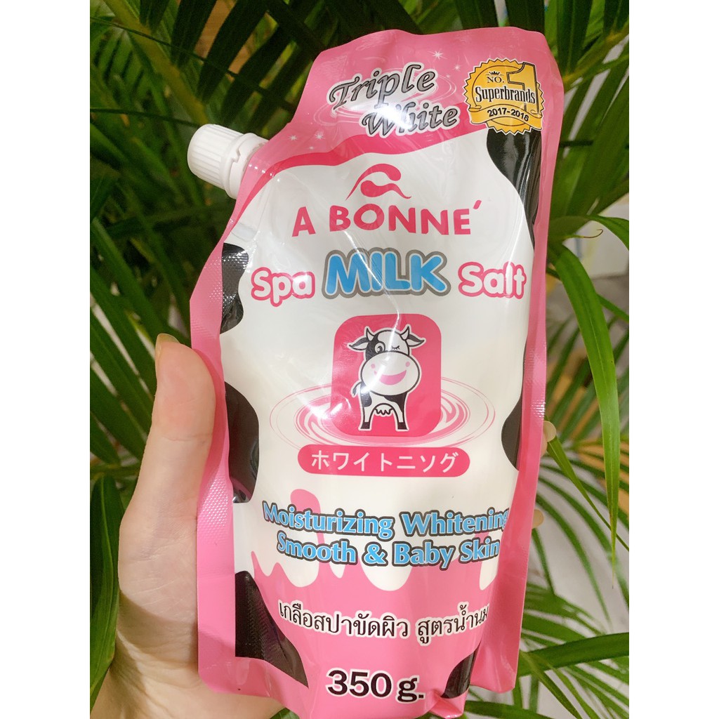 Muối tắm sữa bò tẩy tế bào chết A Bonne Spa Milk Salt Thái 350g