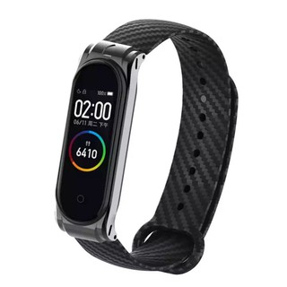 Dây thay thế Miband 3 4 vân carbon (Tặng 1 miếng dán màn hình)