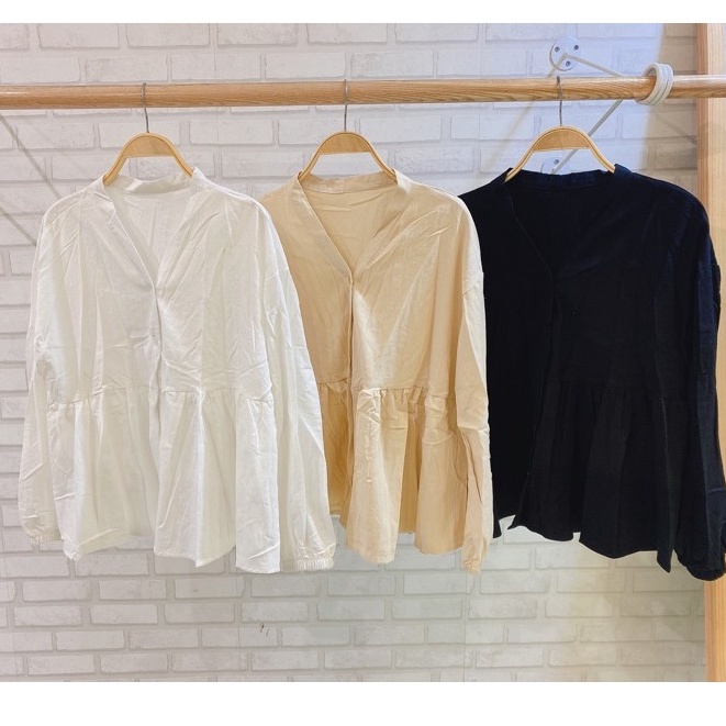 Áo thô đũi baby doll trơn màu basic Ulzzang style 🌸 Mazi Hàng Quảng Châu