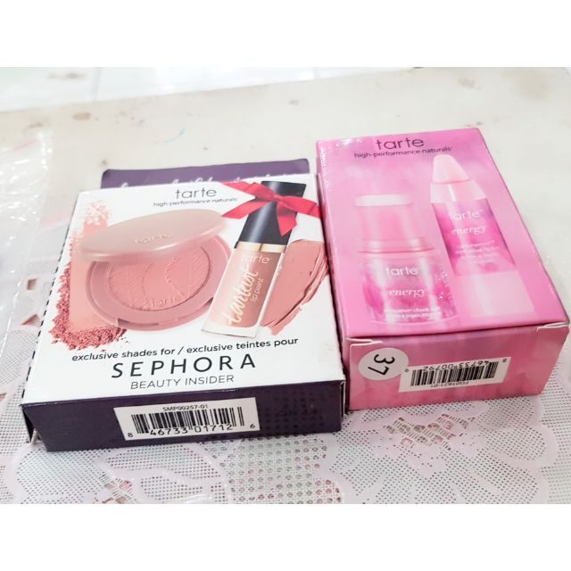 2 Cặp son + má hồng Tarte