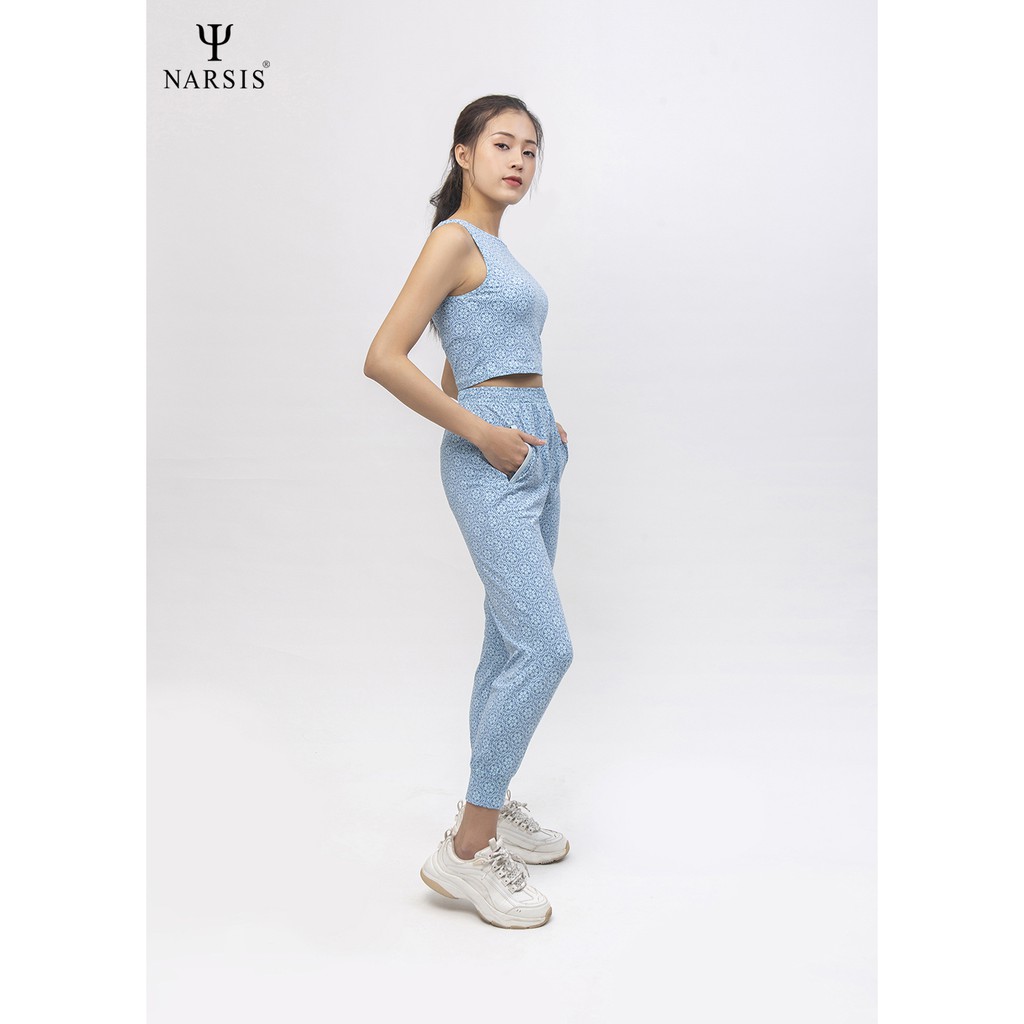 Bộ đồ tập nữ hoa lập thể xanh Narsis H0004