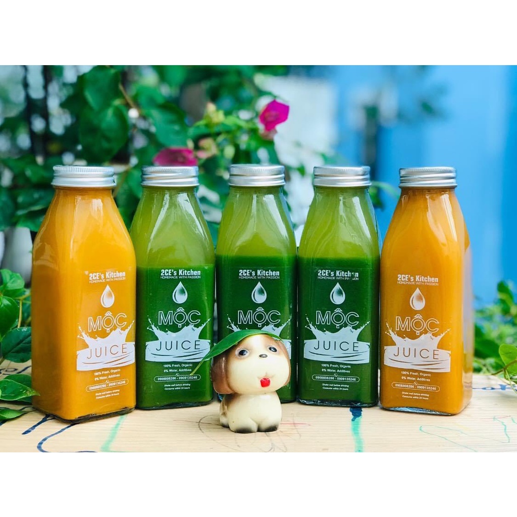 Chai Thủy Tinh Vuông Nắp nhôm vặn 350ml  - Đựng sữa hạt, trà kombucha, nước ép, trà sữa,...